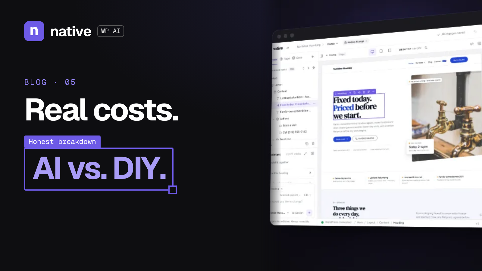 Native WP AI vs. Hiring a Freelancer vs. DIY: An Honest Cost Breakdown